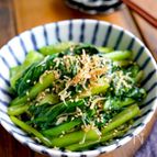 【小松菜とじゃこのごま油炒め】あと1品に♪パパッと副菜♪