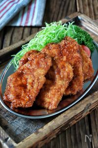 鶏むねで【ソースかつ】