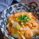 白菜とむき海老と卵のオイスターとろみ炒め