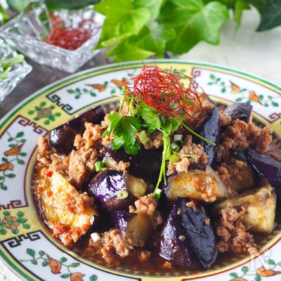 【火を使わず主菜完成】とろとろ茄子のピリ辛コクうま肉味噌炒め