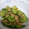 のーこの作ってみた!投稿(今夜のおつまみにも♡鶏ガラポン酢できゅうりのさっぱり漬け♡)
