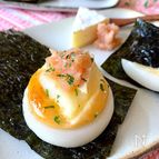 とろけるおいしさ♡カマンベールチーズと明太子のとろ餅