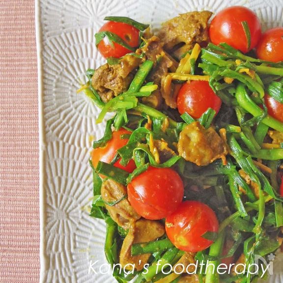 夏バテにも。カレー粉で夏のレバニラ炒め