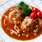 時短クリスマスごはん【チーズとろける♪デミ煮込みハンバーグ】