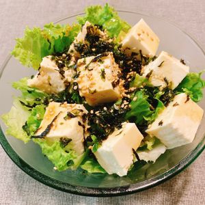 りんの作ってみた!投稿(5分で完成！【豆腐のチョレギサラダ】胡麻油香る♩)
