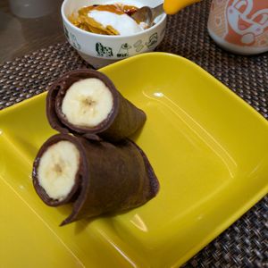 あやきょの作ってみた!投稿(米粉で作る丸ごとチョコバナナクレープ)