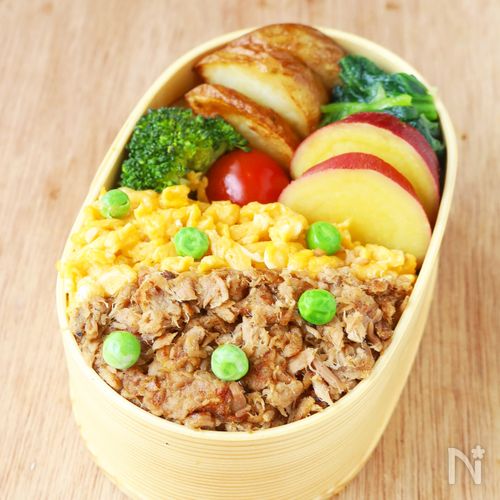 お弁当に◎【ツナそぼろと卵そぼろの2食丼】ごはんと相性抜群!