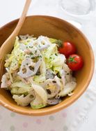 春キャベツとれんこんのツナマヨサラダ