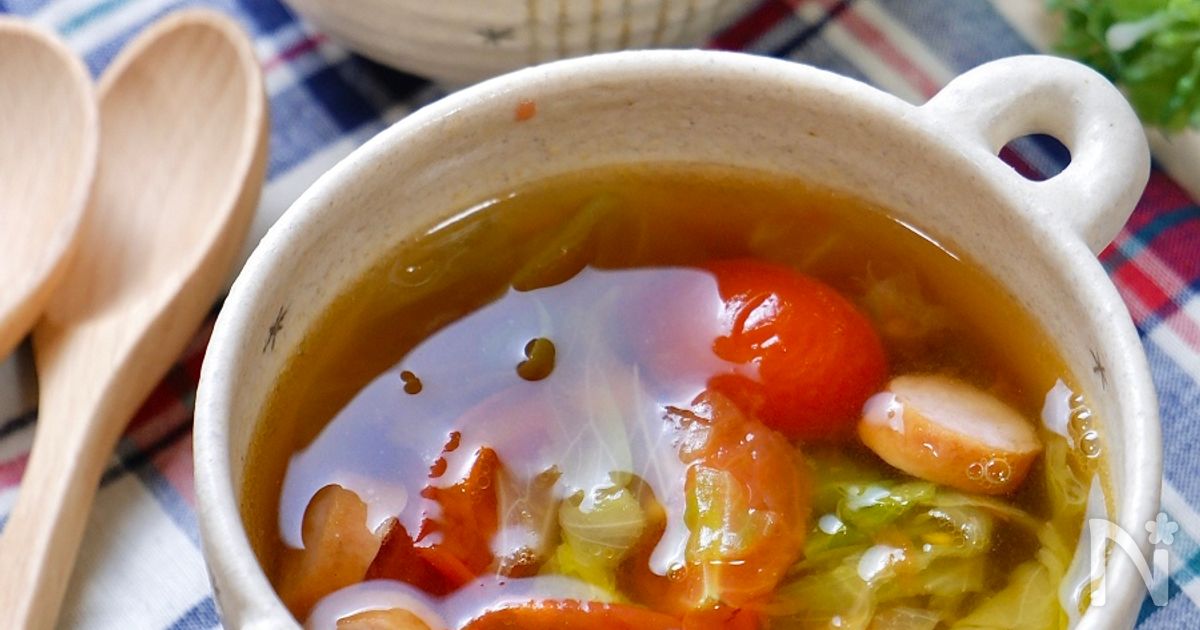 簡単おいしい♡『ウインナーとレタスとミニトマトの中華スープ』 by RINATY（りなてぃ） レシピサイト