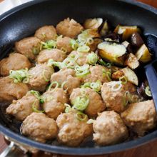 『肉団子となすのうま煮』甘辛味が染みる♪ご飯が進む☆