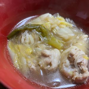 ぽちゃこの作ってみた!投稿(【手羽元と白菜のサムゲタン風スープ】生姜でぽかぽか！)