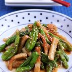 しし唐と竹輪のオイスターソース炒め