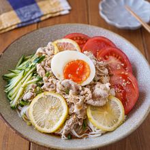 【タレが絶品♡︎レモン中華風豚しゃぶそうめん】自家製だれ♪