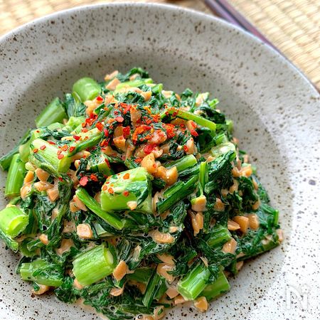 独り占め必至の 春菊の納豆和え By おねこ レシピサイト Nadia ナディア プロの料理家のおいしいレシピ
