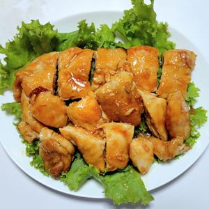 ふうかの作ってみた!投稿(ワンパン15分【鶏むね肉のやみつきチキンステーキ】)
