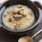 牡蠣出汁で作る「かき雑炊」