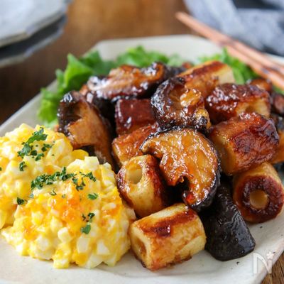やみつきおかず♪しいたけと竹輪のタルタル南蛮