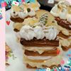 もんぶらん°・*:.。.☆の作ってみた!投稿(簡単なのに豪華！白桃のミルフィーユ)
