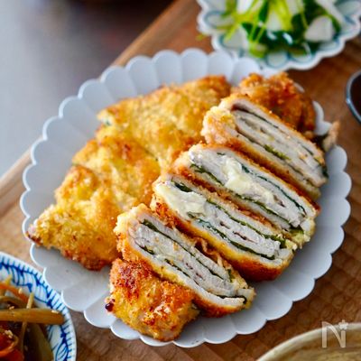 【意外と簡単!】豚ロース肉の大葉チーズフライ