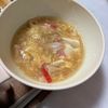 毎日料理大変の作ってみた!投稿(崩し豆腐のとろみカニ玉スープ)