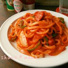 これ美味しい♪冷凍うどんが大変身!!ナポリタンうどん♪