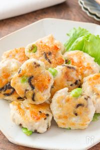 混ぜて焼くだけ！【枝豆と塩昆布チーズのつくね】