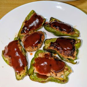 joe sanの作ってみた!投稿(『ピーマンの肉詰め』肉汁たっぷり♪剥がれず美味しく！！)