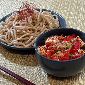 楽ラク手抜キッチン🐶🐾の作ってみた!投稿(冷たい麻婆豆腐風つけ麺)