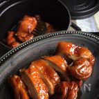 鶏もも肉の黒酢梅煮