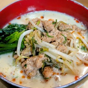 まゆのの作ってみた!投稿(肉みそたっぷり豆乳担々うどん)