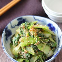 【チンゲン菜のごまおかかナムル】レンチン！箸がとまらない♪