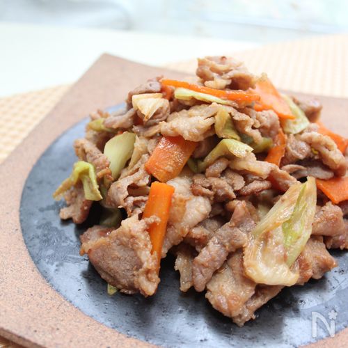 【下味冷凍】長ネギとニンジンの豚肉炒め