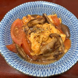 りんごの作ってみた!投稿(中華の定番♪きくらげとトマトの卵炒め)