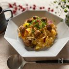 ミートボールと秋の味覚の
洋風炊き込みご飯