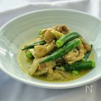 ♡鶏とオクラのココナッツカレー煮♡