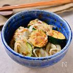 【旨味凝縮！】焼きズッキーニと炒め玉ねぎの粒マスタードマリネ