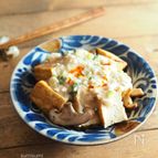 10分おかず・厚揚げときのこの鶏肉あんかけ
