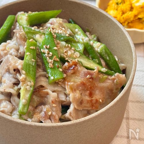 10分で完成！【おくらネギ塩丼】