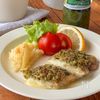 バジルソースで♪豚肉のチーズパン粉焼き