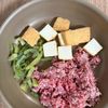 【豚ひき肉と厚揚げピーマンの甘辛炒め】ご飯泥棒♡の工程1