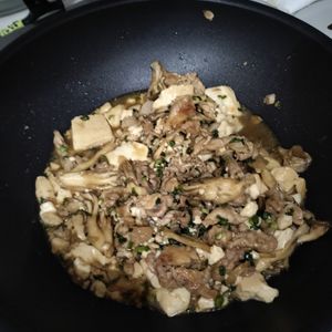 1578381の作ってみた!投稿(ワンパン10分!【豚こま肉と豆腐のすき煮】ご飯すすむ甘辛味♩)
