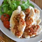 鶏むね肉の梅味噌ソース