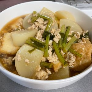 m.の作ってみた!投稿(とろ〜り♪かぶと厚揚げの鶏そぼろ煮)
