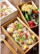 焼き鮭の薬味たっぷりちらし寿司 