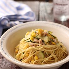 ズッキーニとツナの柚子胡椒マヨソテーパスタ【#簡単#ランチ】