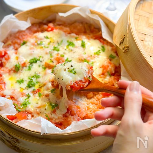 【せいろでイタリアン?!】とろ〜りチーズのトマトリゾット