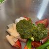腸活サラダ【トマトと長芋とオクラとめかぶのレモポンサラダ】の工程2