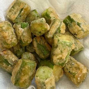 ひまわりの作ってみた!投稿(【オクラの唐揚げ】まるでおやつ♡秒でなくなる!)