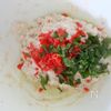 型不要でふわふわもっちり【豆腐でたこ焼き風】の工程1
