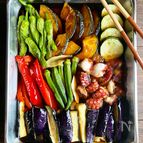 夏野菜とたこの揚げ浸し